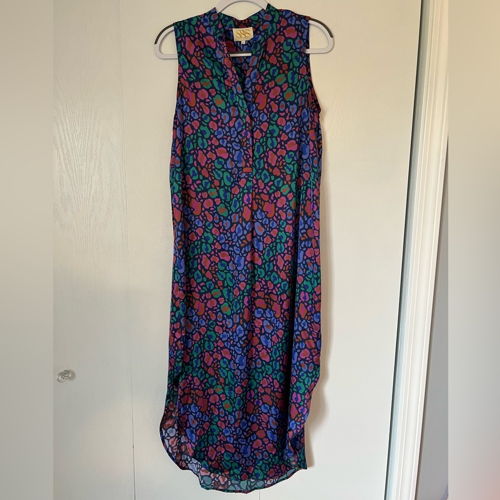 SSYS Gwen Dress in Navy Animal Print